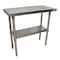 Bk Resources Flat Top Work Table Stainless Steel w/Galvanized Undershelf 36"Wx18"D VTT-1836 - alternate 1